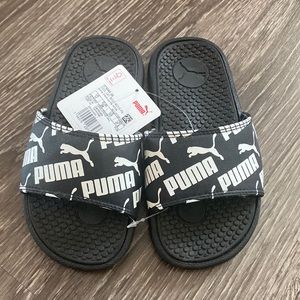 Puma slides size 12 kids.